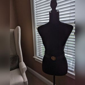 Reversible Tory Burch Leather Belt (Black/Tan)